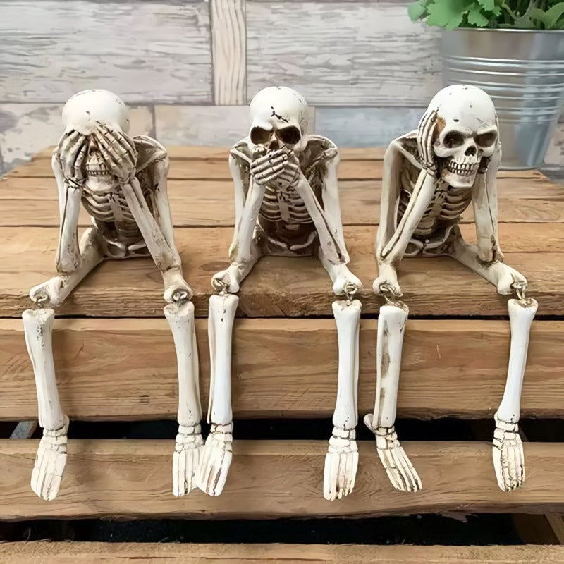 Evil Halloween Skull Ornaments