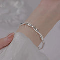 Elegant Twisted Silver Bracelet
