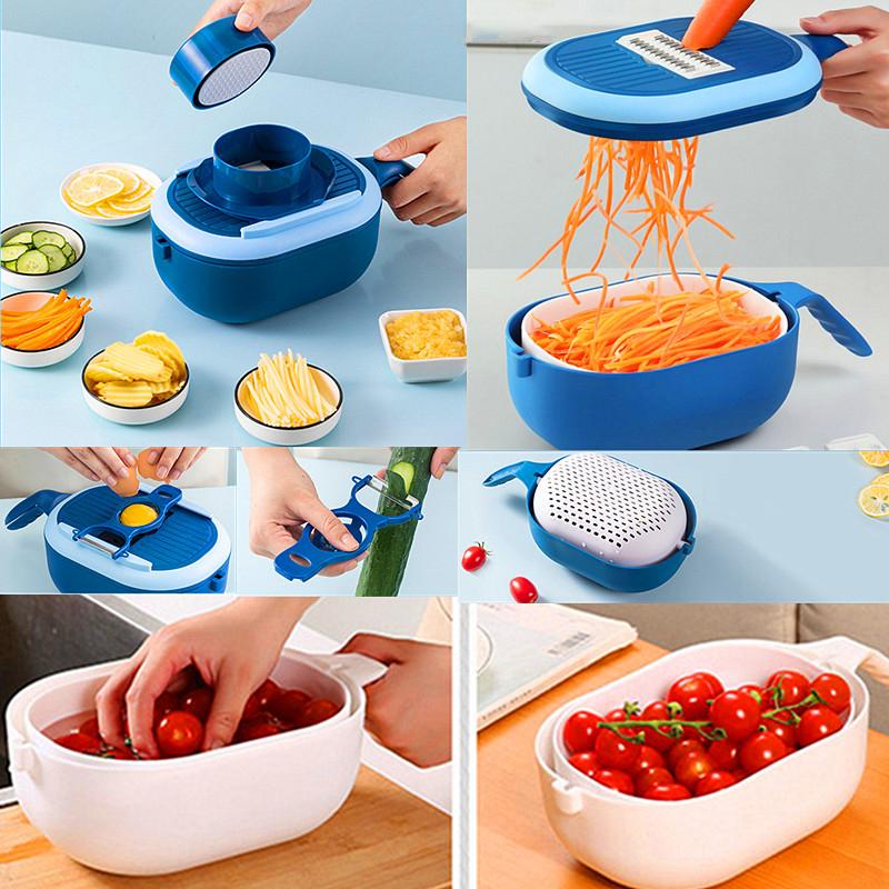 Kitchen strainer with cutter