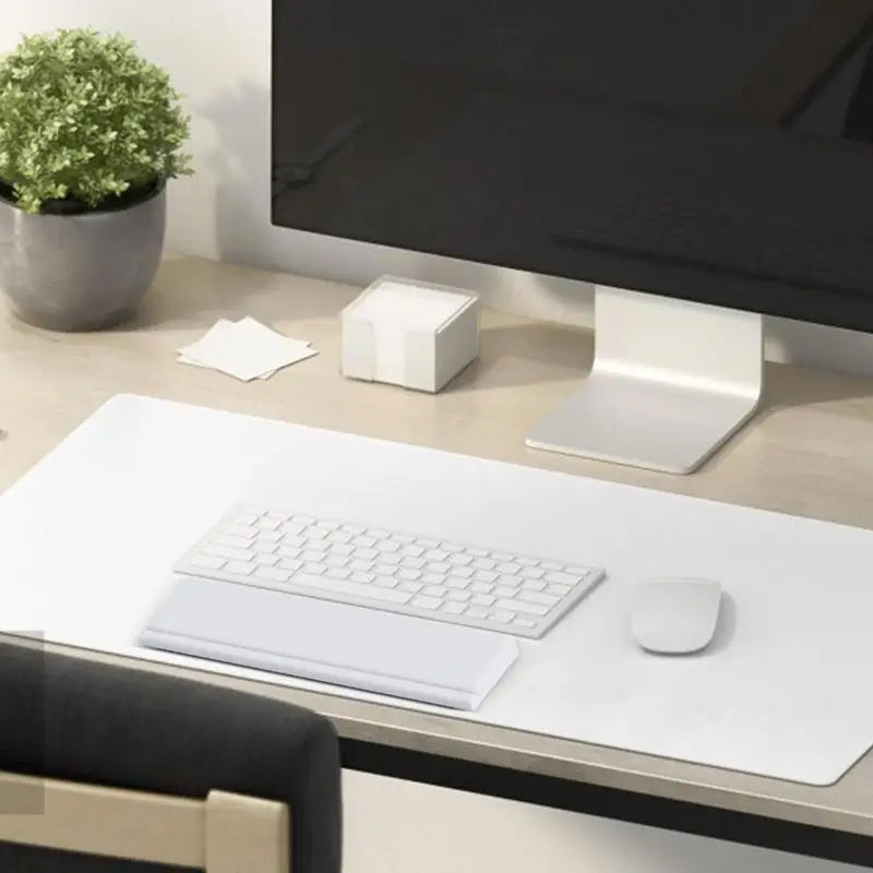 Keyboard wrist rest with desk divider box