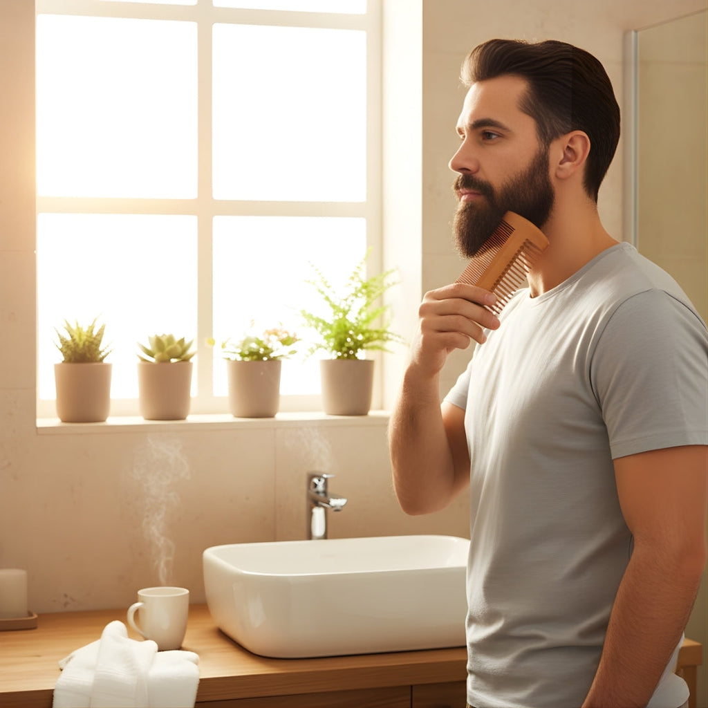 Easy Lather & Frizz Control – Soft Bristles – Skin-Friendly Grooming – Perfect Daily Beard Care for Men