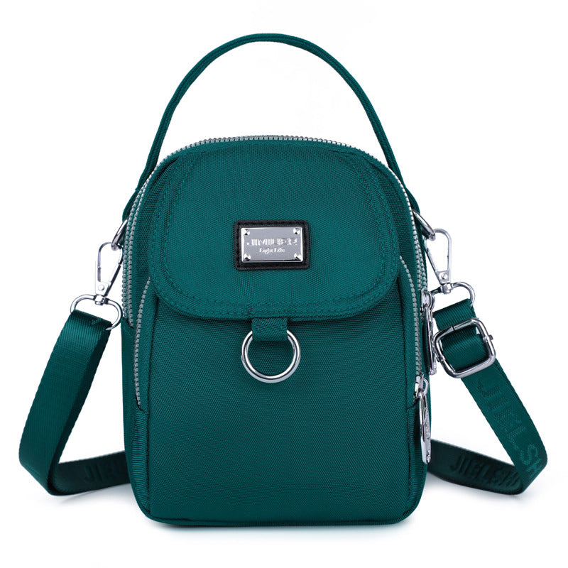 Women's Waterproof Nylon Shoulder Bag with Detachable Strap