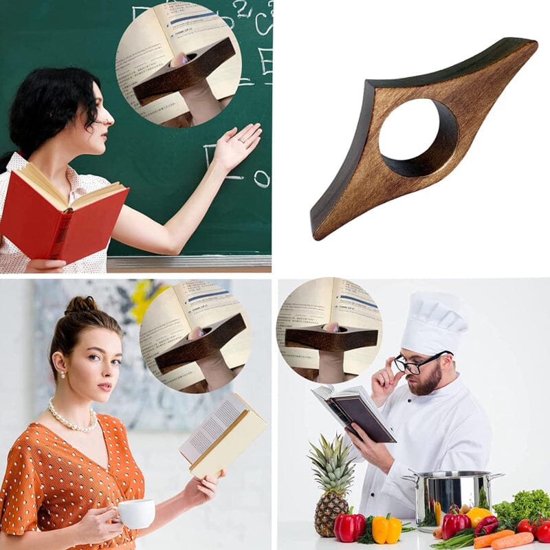 Book reading tool made of solid wood