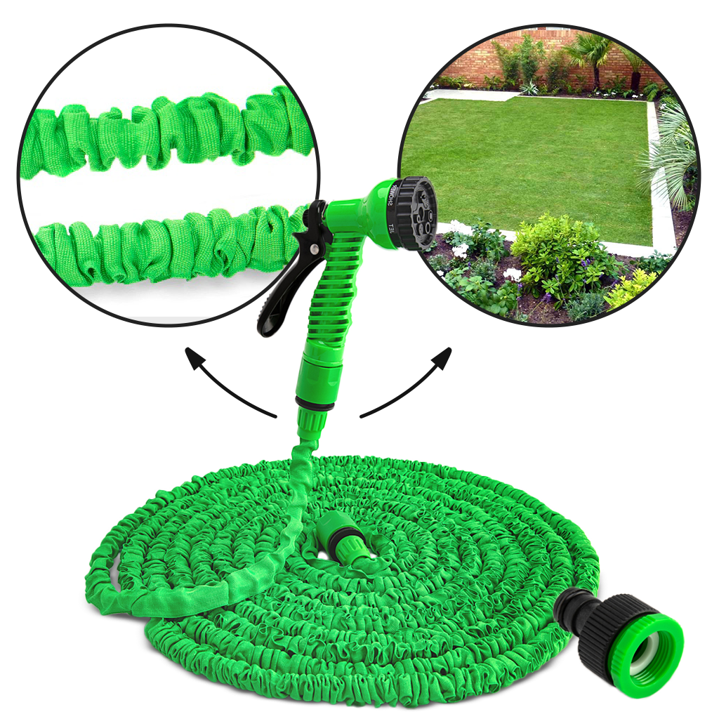 Expandable Garden Hose with Spray Gun