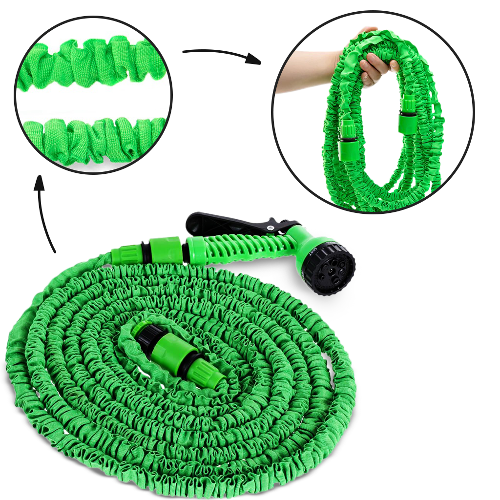 Expandable Garden Hose with Spray Gun