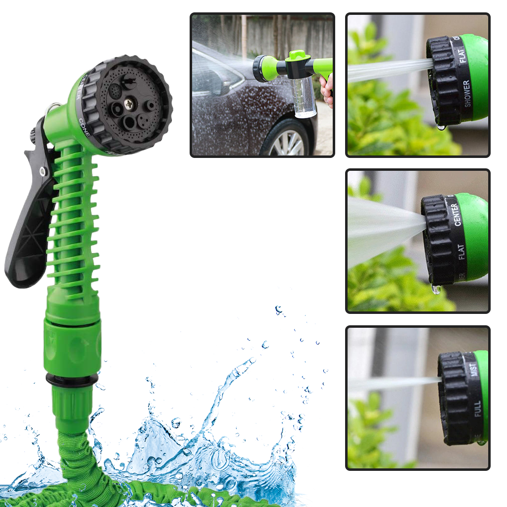 Expandable Garden Hose with Spray Gun