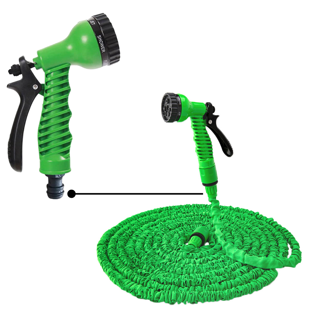 Expandable Garden Hose with Spray Gun