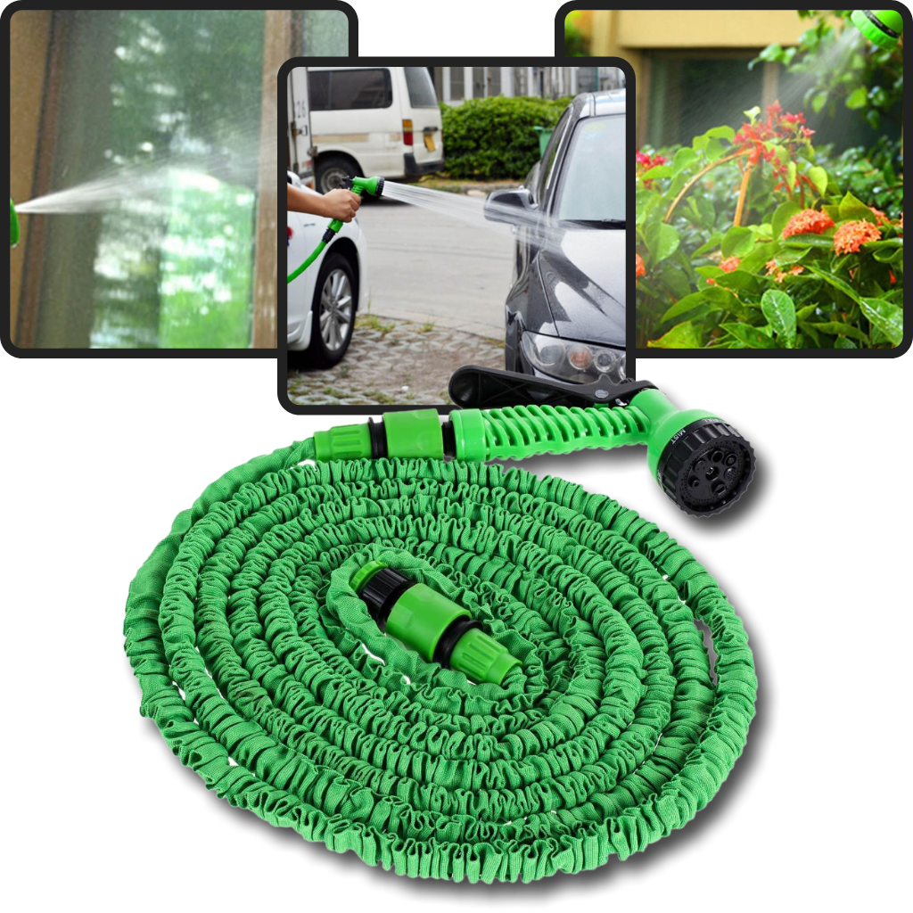 Expandable Garden Hose with Spray Gun