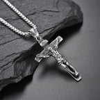 Titanium Steel Cross Pendant Necklace