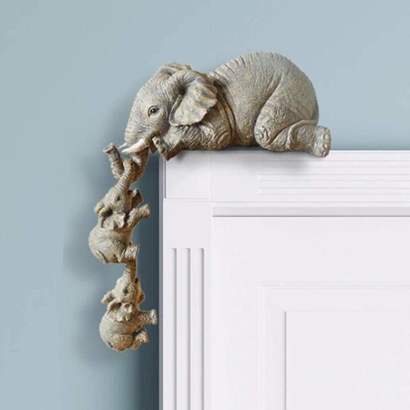 Elephant sitter hand-painted figures