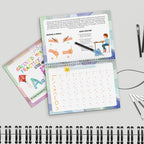 Reusable ribbed handwriting workbooks