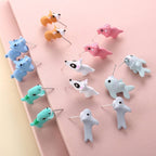 Cute Animal Cartoon Clay Stud Earrings – 1 Pair