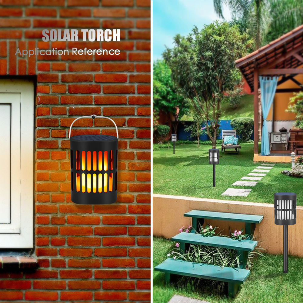 Solar LED Flame Lantern – Decorative Outdoor Lighting for Garden and Terrace with Hanging Possibility