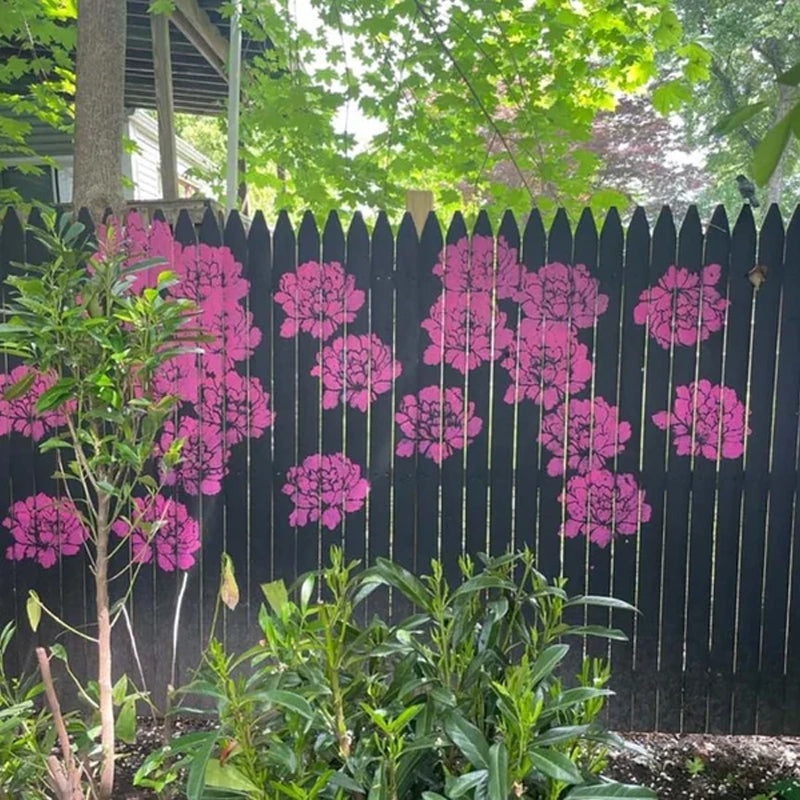 Large Flower Stencils for Garden Fence