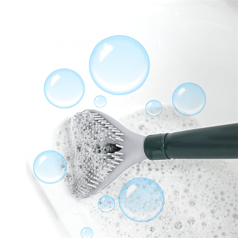 Punch-free Long Handle Silicone Toilet Brush