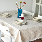 Daisy Print Cotton Linen Tablecloth