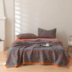 & Blue Pattern Six-layer Cotton Quilt - TerraLoom