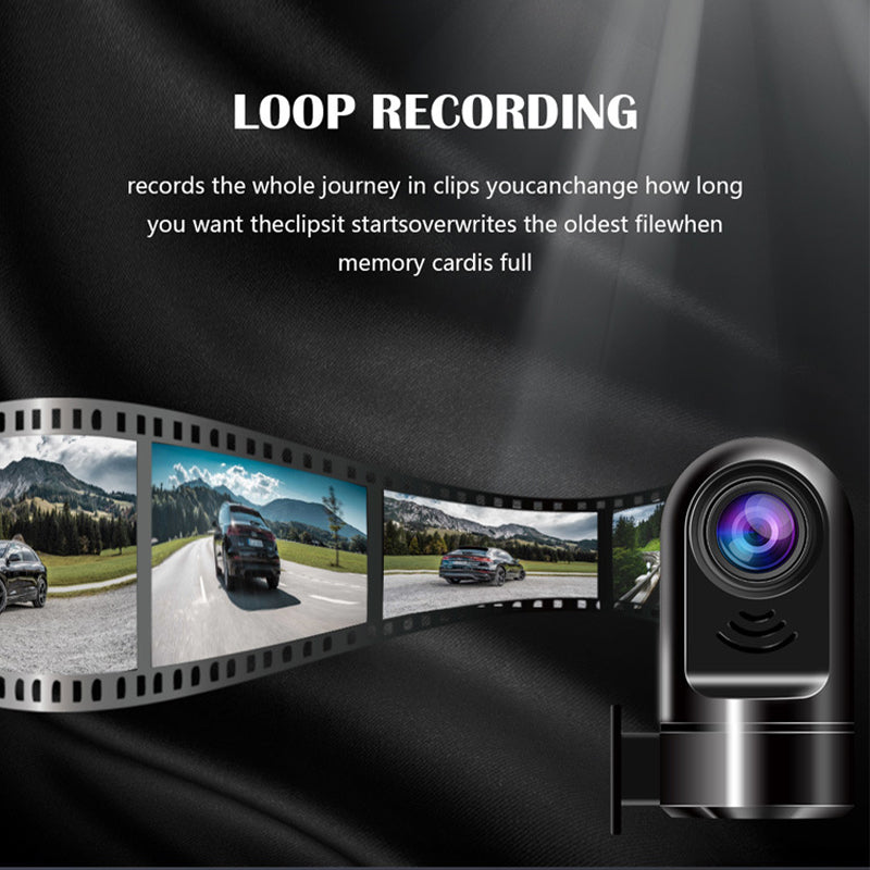 1080P HD Mini ADAS Dashcam with 360° Rotating Function
