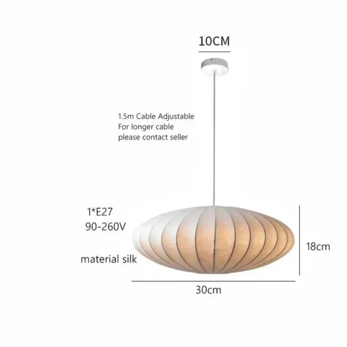 SilkCrown - Silk Pendant Lamp with Crystals