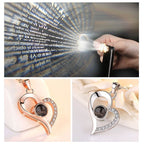 Love Projection Heart Necklace (I love you in 100 languages)
