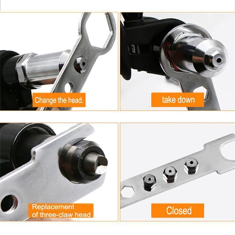 Professional Rivet Gun Adapter Kit 🛠With 4 different Nozzle Pins