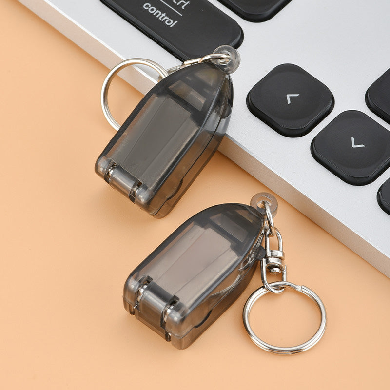 Mini foldable nail cutter with keyring