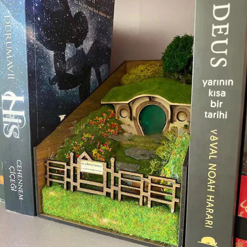 Handcrafted decorative book holders with micro landscape design