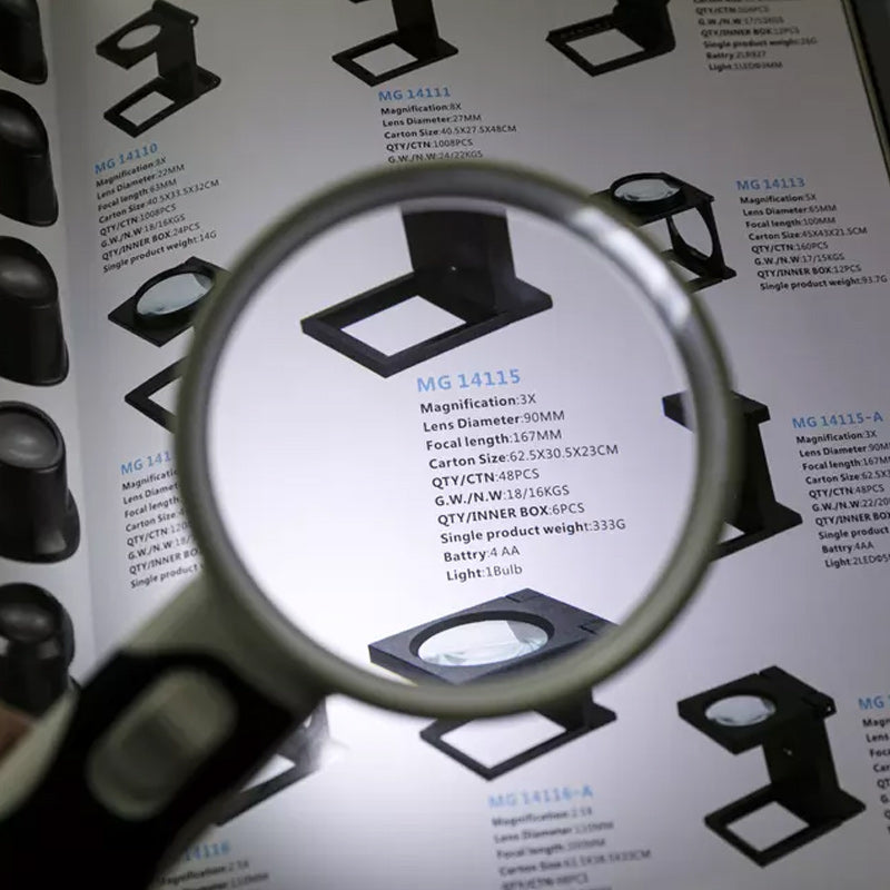 20X magnifying glass with LED light