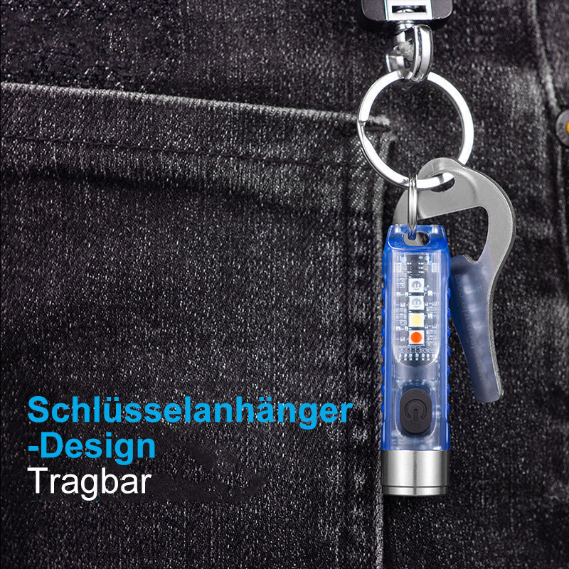 Mini flashlight with keychain