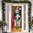 Christmas Door Decoration | Fabric Door Cover | Washable & Reusable