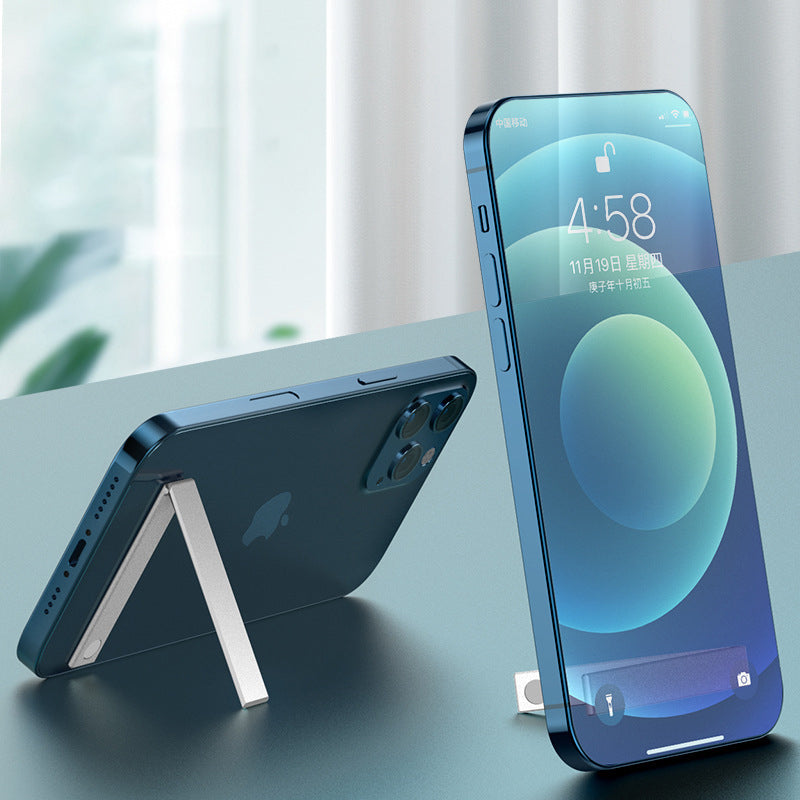 Portable foldable phone holder