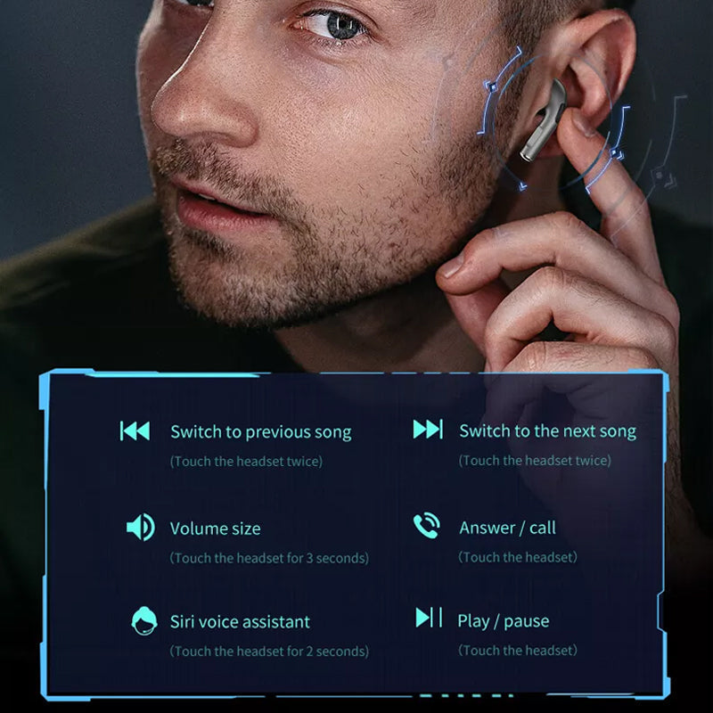 Noise-cancelling Digital Display Bluetooth Headphones