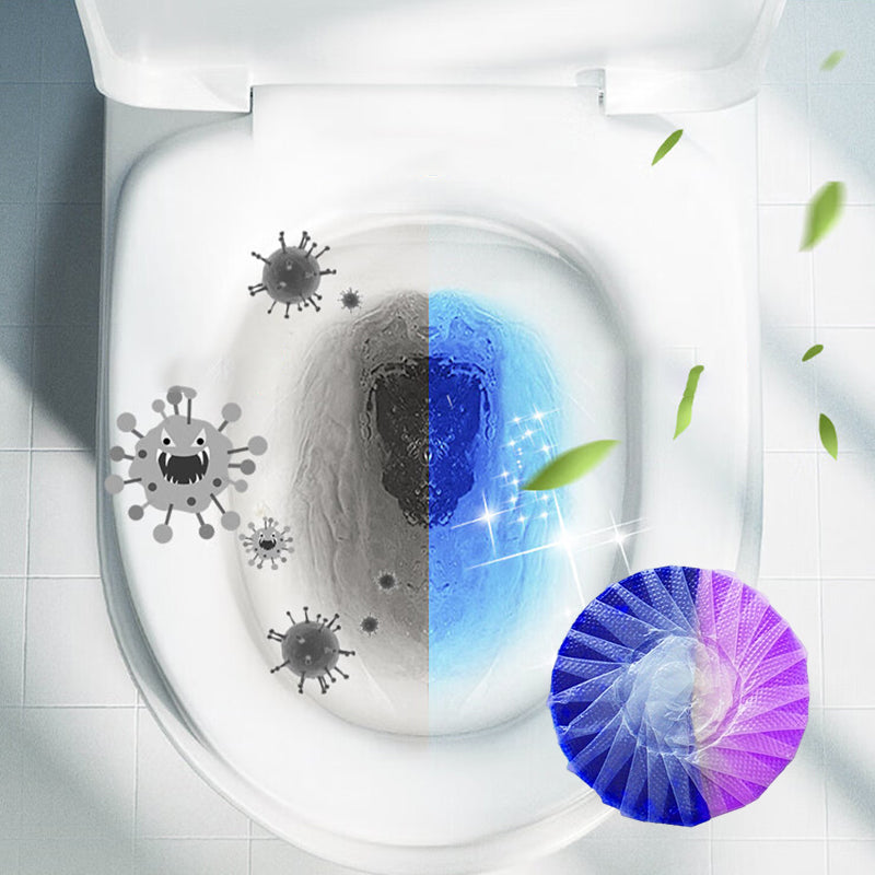 Two-colored concentrated toilet cleaning block