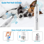 Rechargeable Electric Dog Nail Grinder with Polisher Wheel for Small and Large Pets