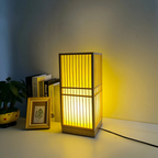 Japanese LED Table Lamp made of Bamboo