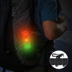 USB-rechargeable three-color bicycle light