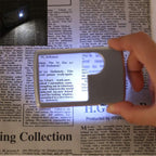 LED Card Type Magnifying Glass for Reading