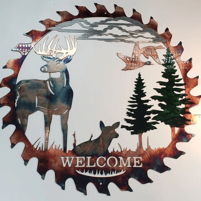 Metal wall art, laser-cut