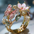 Butterfly flower ring
