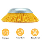 Nylon weed brush for lawn mower