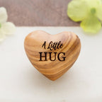 Small Pocket Hug Wooden Heart Token