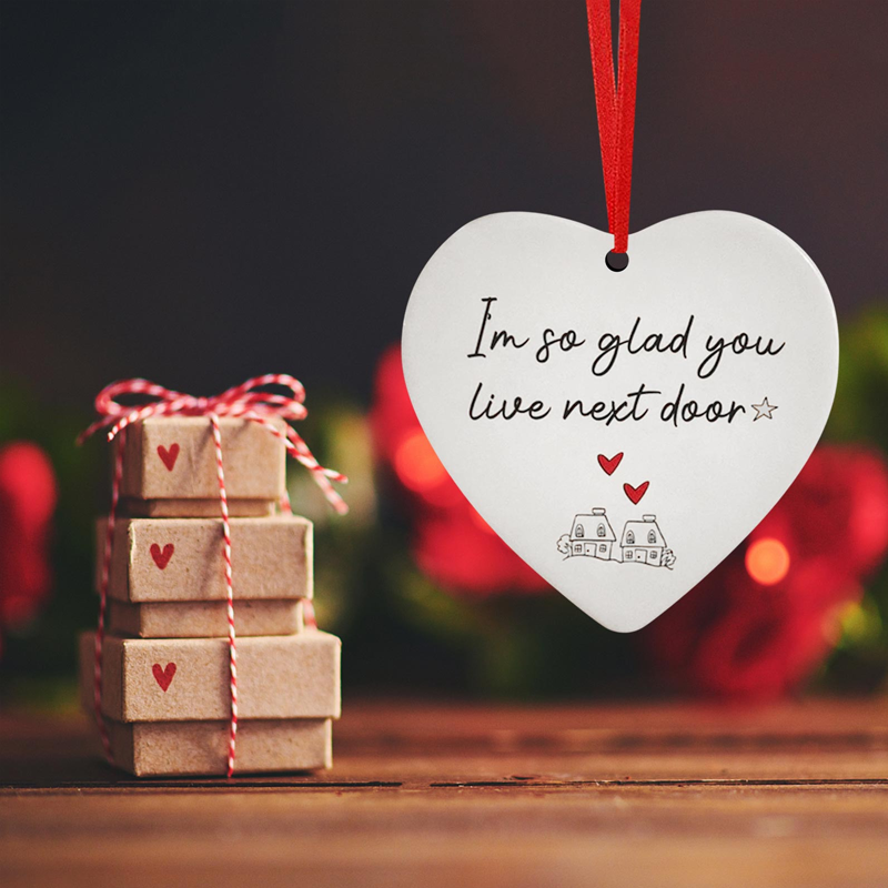Christmas Heart Hanging Ornament