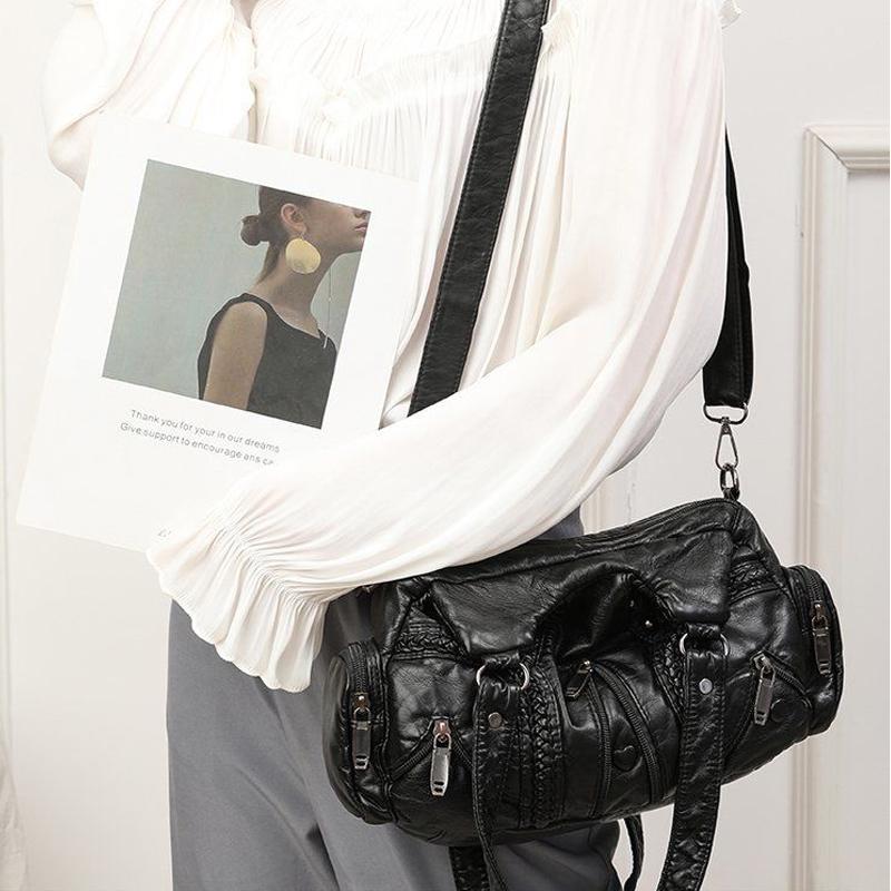 Handbag made of soft leather