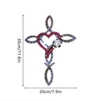 Natural Horseshoe Cross with Heart