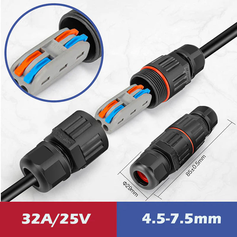 Outdoor waterproof electric cable connector