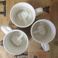 Personalized ceramic long finger cup