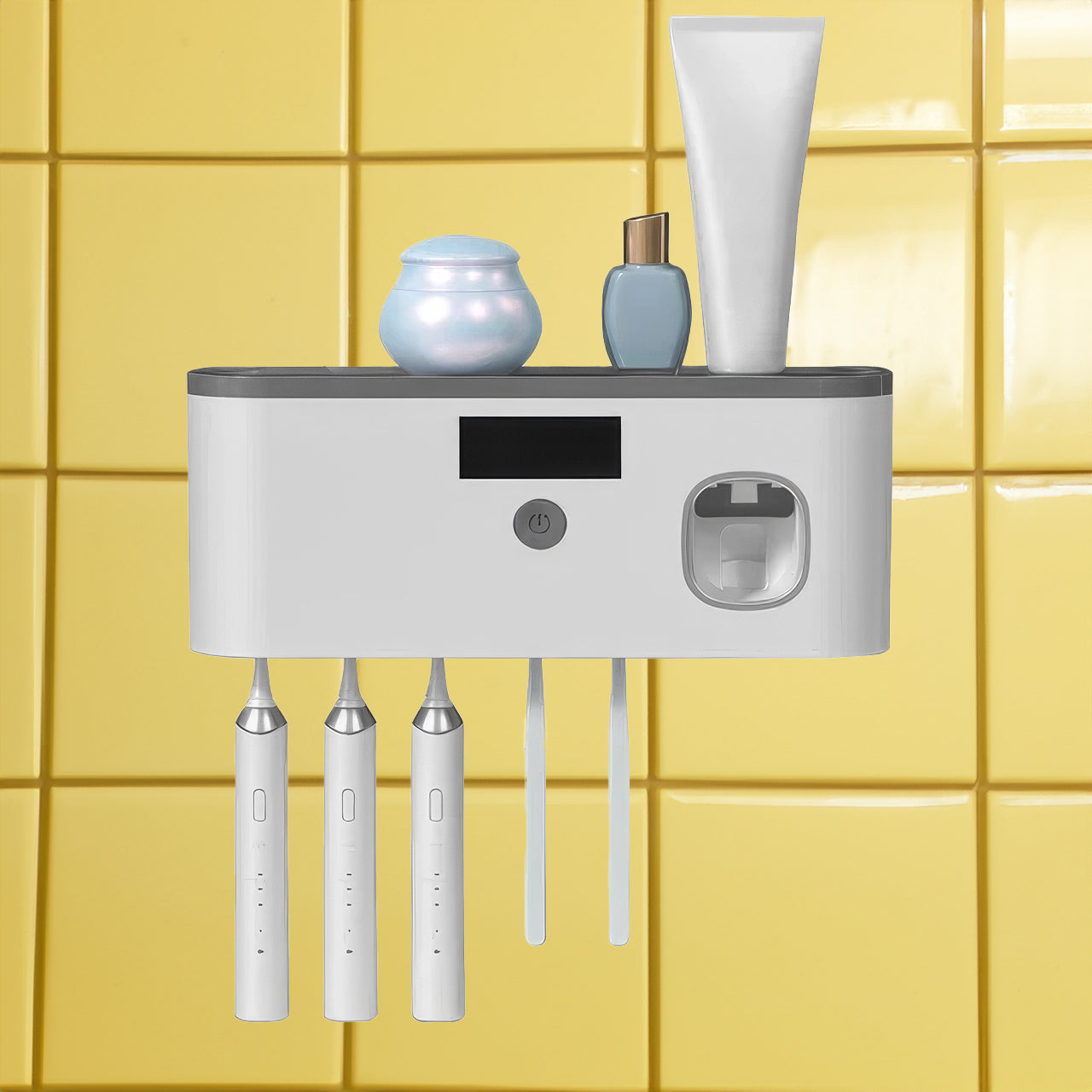 UVShield – Hygienic toothbrush holder with smart dosing!