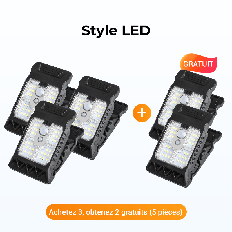 PowerBeam Solar-Clamps-Boost — Turn dark corners into a cozy oasis full of light and protection!