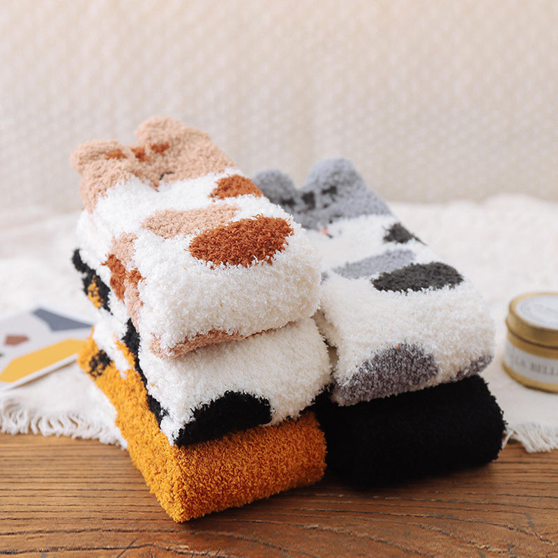 Fuzzy Socks with Cat Paws