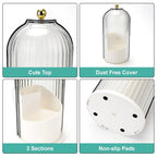 Sliding cover toothbrush storage box
